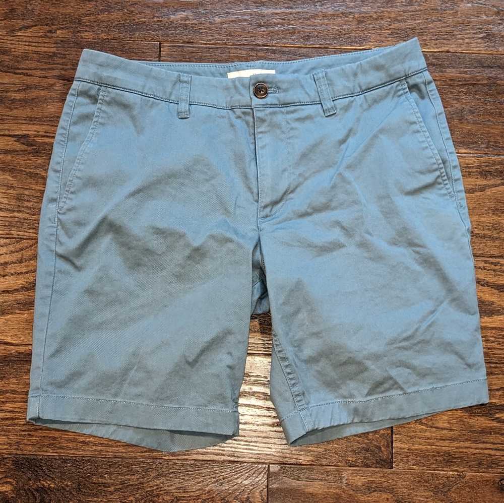 Hawker Rye Flat Front Shorts in Pale Blue